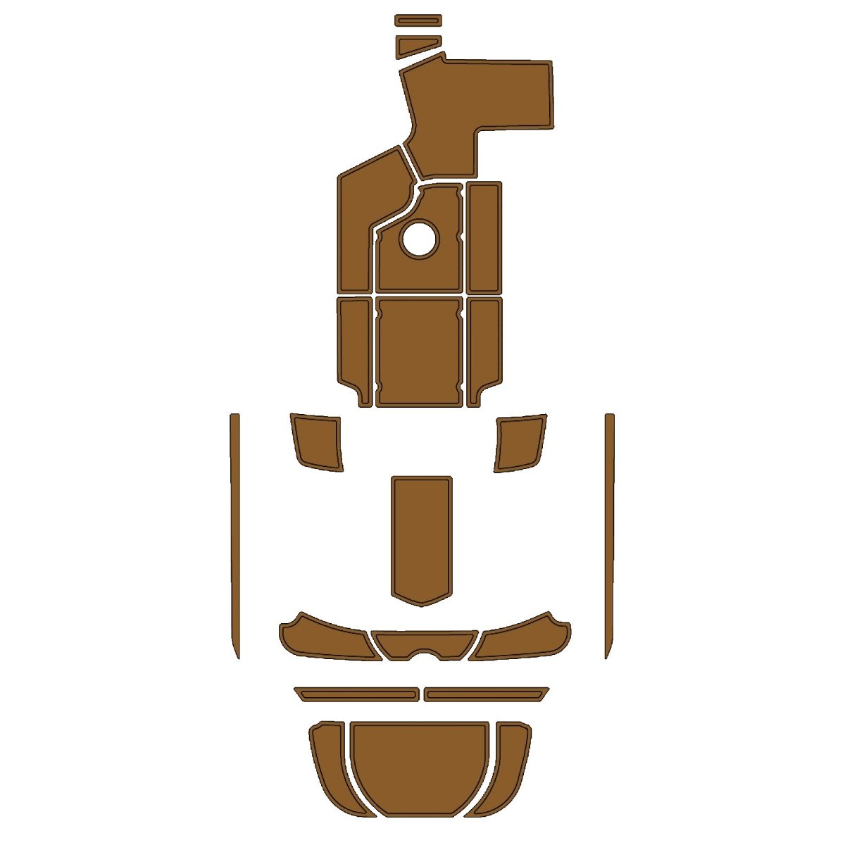 2013-2015 CENTURION FS22/FX22 EVA Foam Faux Teak Boat Deck MatteMarine Flooring Marine Boat Decking Carpet Leaf Yacht Vehicle Pad - HJDECK