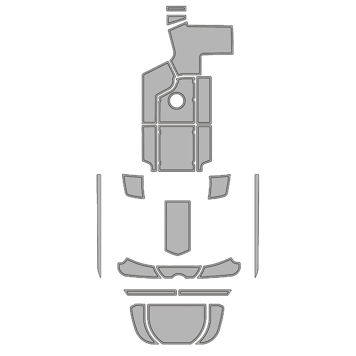 2013-2015 CENTURION FS22/FX22 EVA Foam Faux Teak Boat Deck MatteMarine Flooring Marine Boat Decking Carpet Leaf Yacht Vehicle Pad - HJDECK