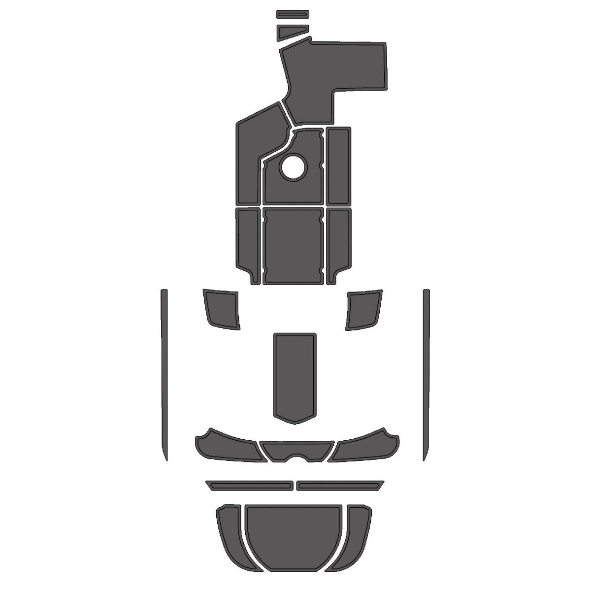 2013-2015 CENTURION FS22/FX22 EVA Foam Faux Teak Boat Deck MatteMarine Flooring Marine Boat Decking Carpet Leaf Yacht Vehicle Pad - HJDECK