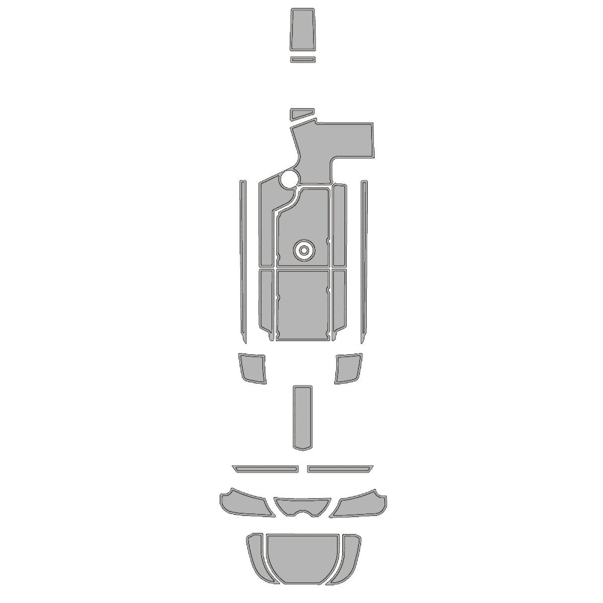 2014-2016 CENTURION FS44_FX44 EVA Foam Faux Teak Boat Deck MatteMarine Flooring Marine Boat Decking Carpet Leaf Yacht Vehicle Pad - HJDECK