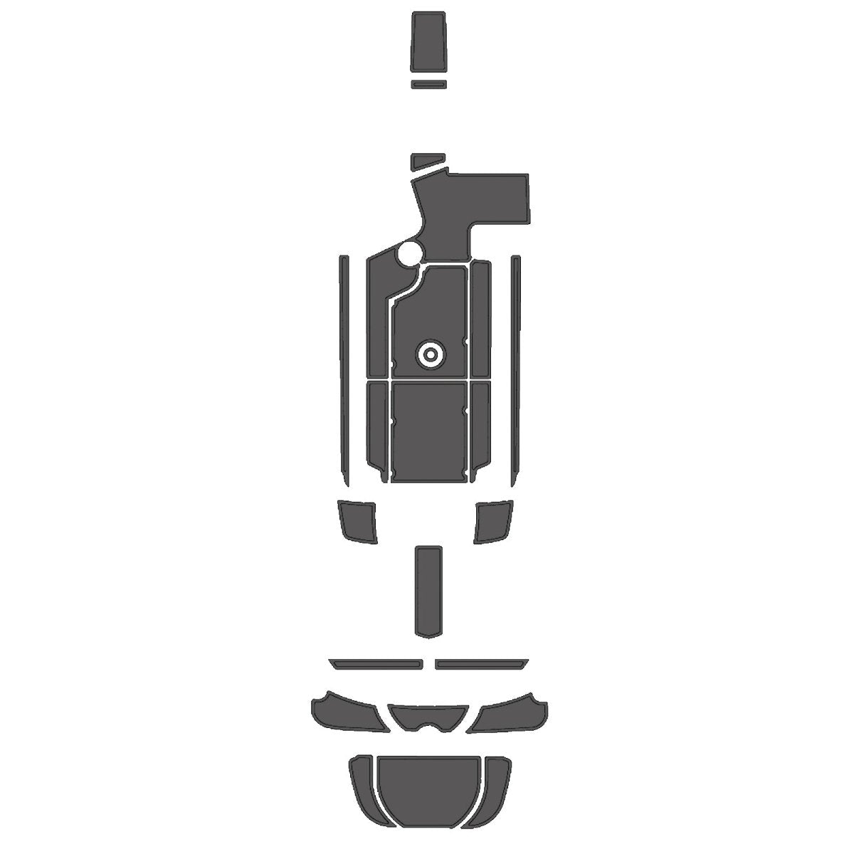 2014-2016 CENTURION FS44_FX44 EVA Foam Faux Teak Boat Deck MatteMarine Flooring Marine Boat Decking Carpet Leaf Yacht Vehicle Pad - HJDECK