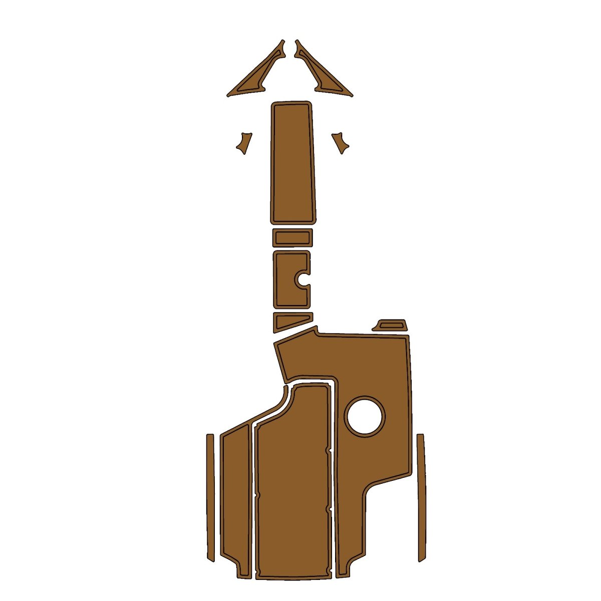 2014 Centurion SS230 EVA Foam Faux Teak Boat Deck MatteMarine Flooring Marine Boat Decking Carpet Leaf Yacht Vehicle Pad - HJDECK