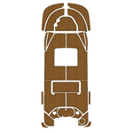 2015 BOSTON WHALER 150 MONTAUK EVA Foam Faux Teak Boat Deck MatteMarine Flooring Marine Boat Decking Carpet Leaf Yacht Vehicle Pad - HJDECK