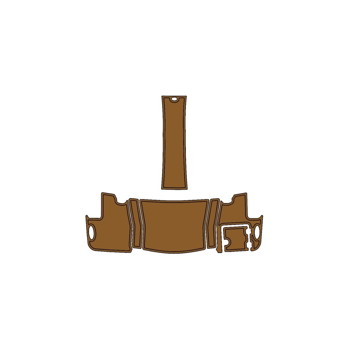 2015 Chaparral 257 SSX EVA Foam Faux Teak Boat Deck MatteMarine Flooring Marine Boat Decking Carpet Leaf Yacht Vehicle Pad - HJDECK