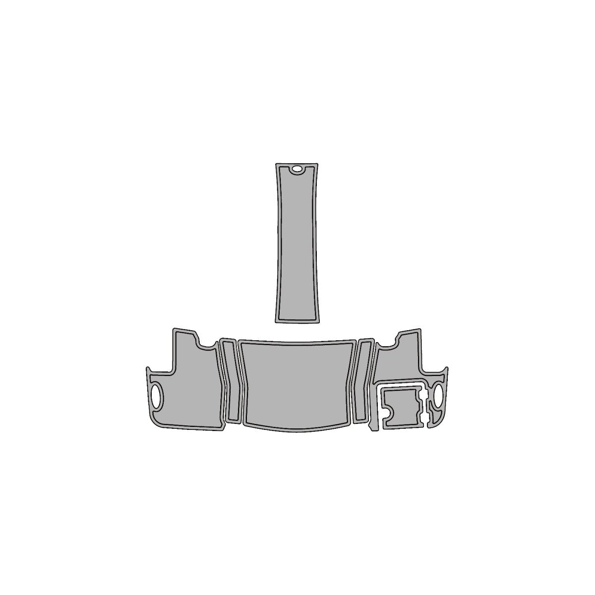 2015 Chaparral 257 SSX EVA Foam Faux Teak Boat Deck MatteMarine Flooring Marine Boat Decking Carpet Leaf Yacht Vehicle Pad - HJDECK