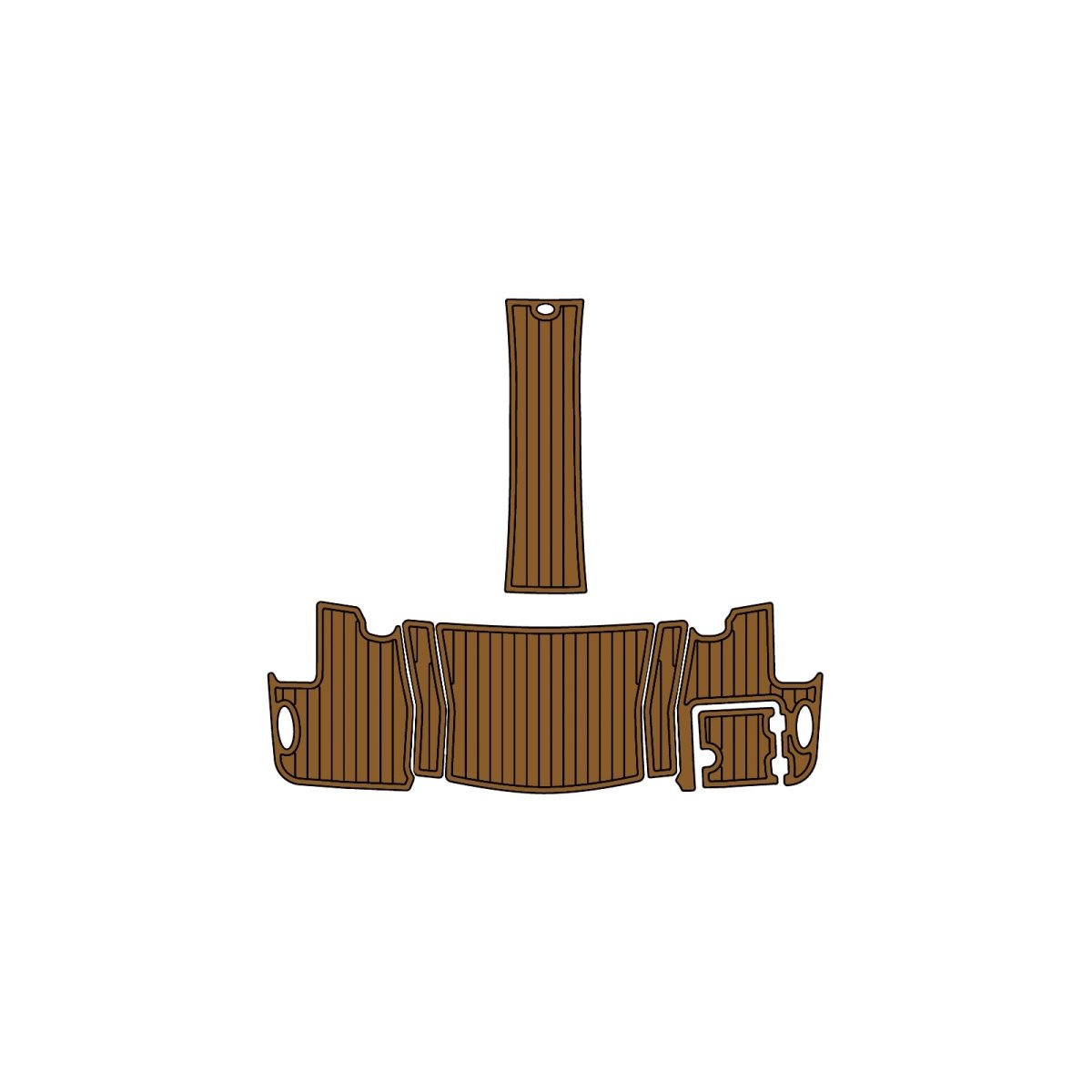 2015 Chaparral 257 SSX EVA Foam Faux Teak Boat Deck MatteMarine Flooring Marine Boat Decking Carpet Leaf Yacht Vehicle Pad - HJDECK