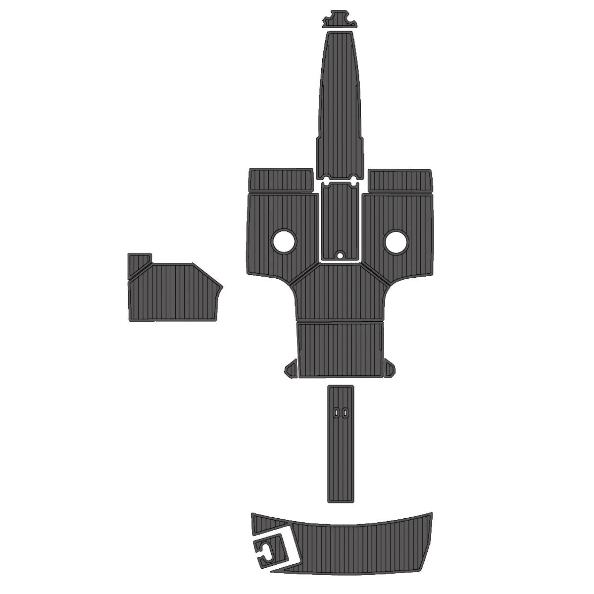 2016-2017 REGAL 2300 RX EVA Foam Faux Teak Boat Deck MatteMarine Flooring Marine Boat Decking Carpet Leaf Yacht Vehicle Pad - HJDECK