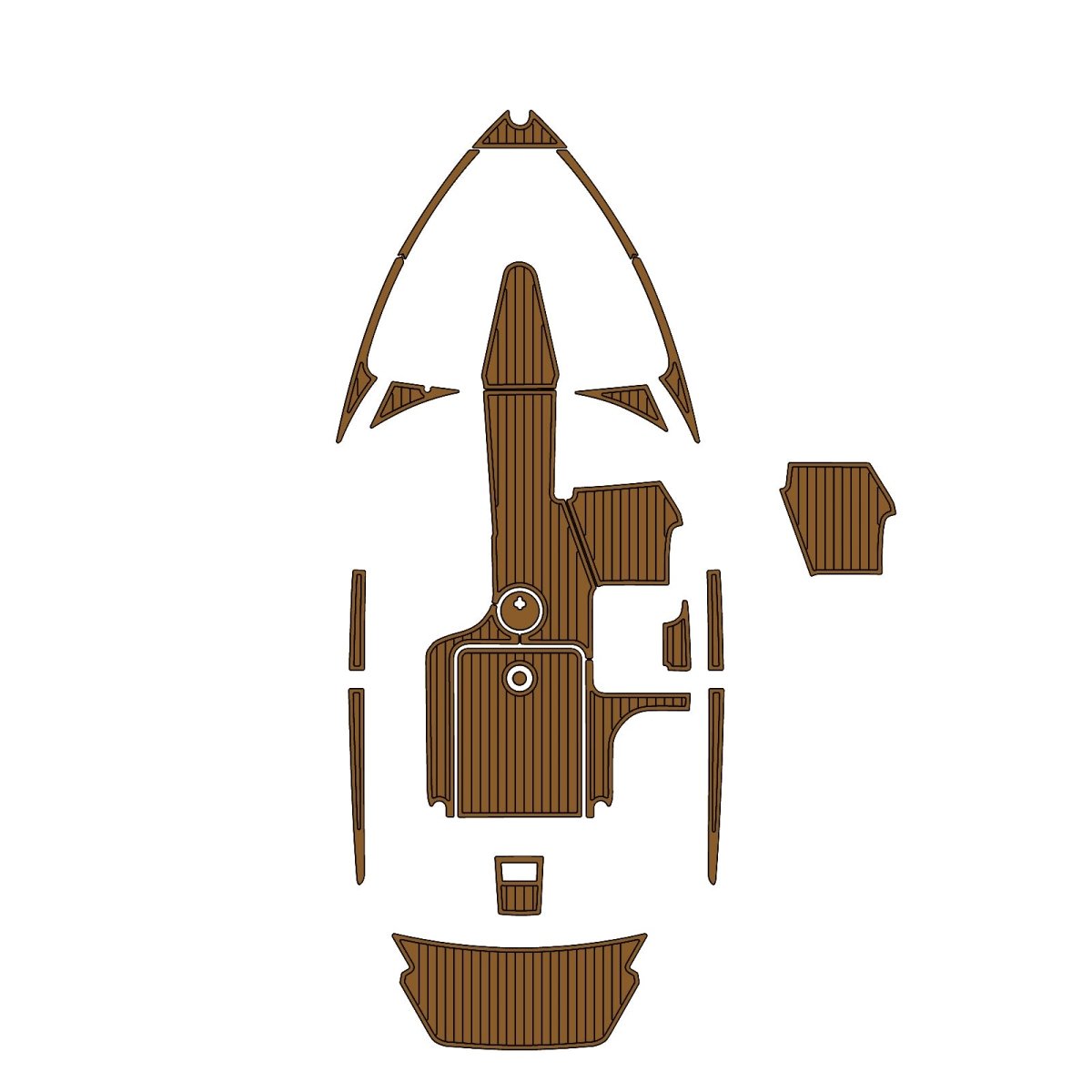 2016-2018 MALIBU 20 VTX EVA Foam Faux Teak Boat Deck MatteMarine Flooring Marine Boat Decking Carpet Leaf Yacht Vehicle Pad - HJDECK