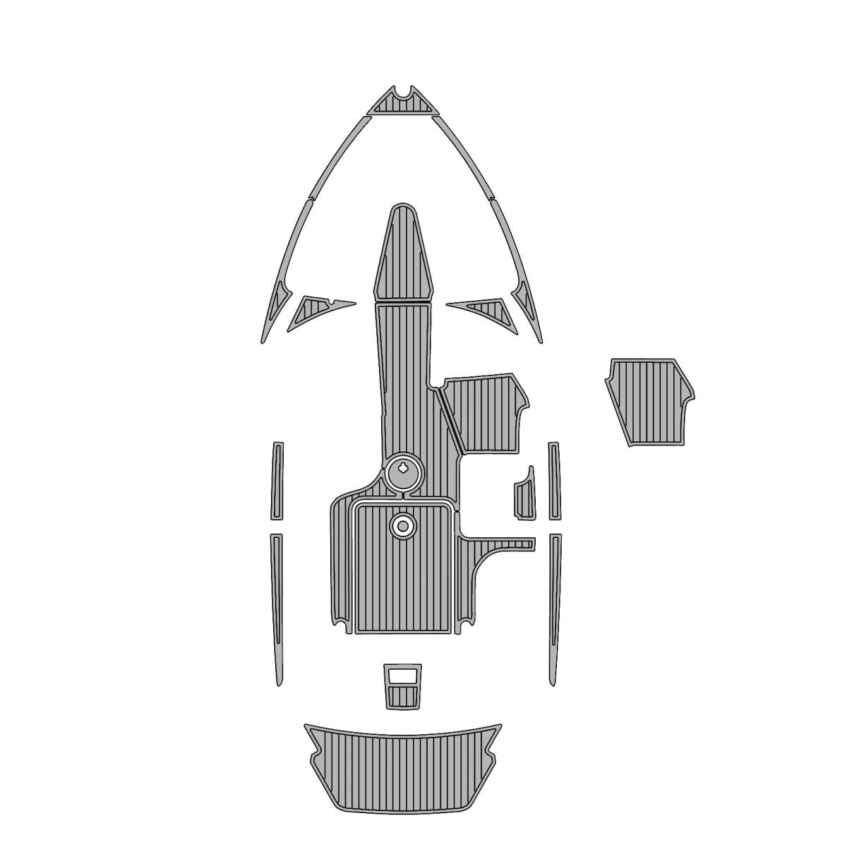 2016-2018 MALIBU 20 VTX EVA Foam Faux Teak Boat Deck MatteMarine Flooring Marine Boat Decking Carpet Leaf Yacht Vehicle Pad - HJDECK