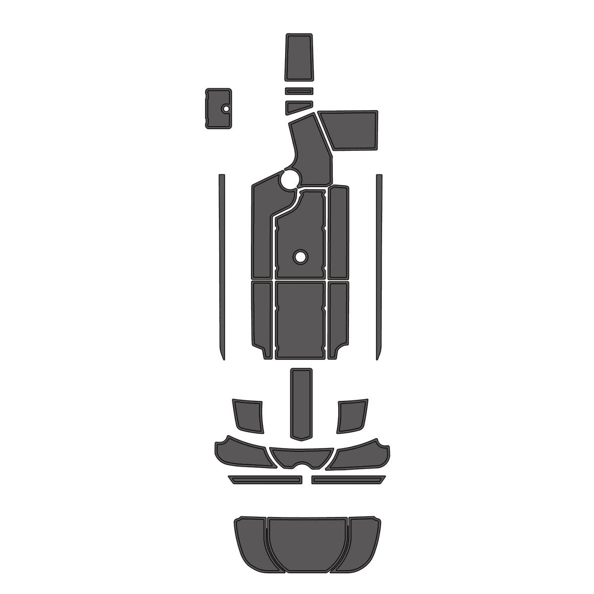 2016 CENTURION SV244 EVA Foam Faux Teak Boat Deck MatteMarine Flooring Marine Boat Decking Carpet Leaf Yacht Vehicle Pad - HJDECK