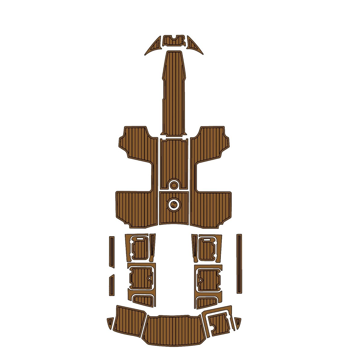 2016 CHAPARRAL H2O EVA Foam Faux Teak Boat Deck MatteMarine Flooring Marine Boat Decking Carpet Leaf Yacht Vehicle Pad - HJDECK