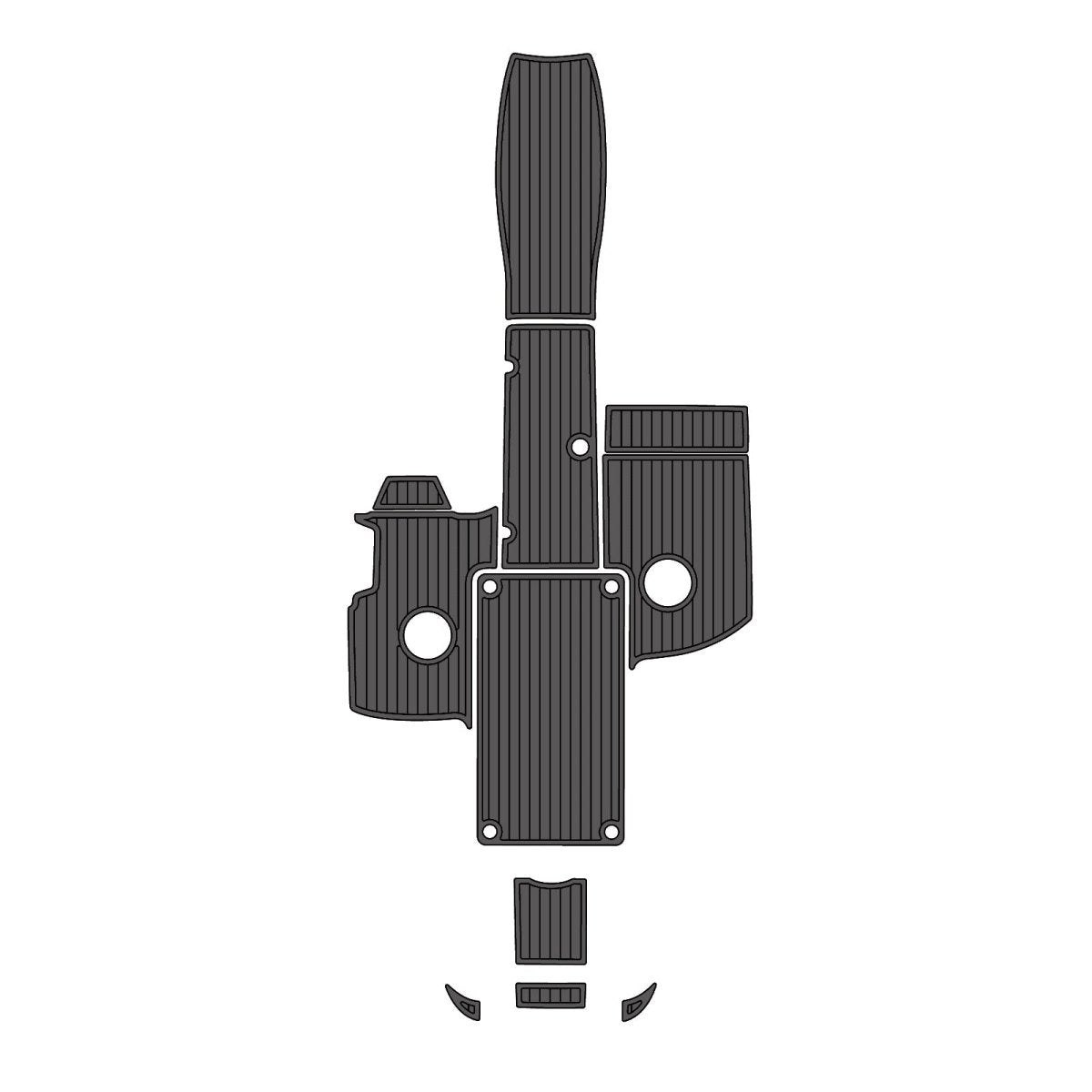 2016 YAMAHA 242 EVA Foam Faux Teak Boat Deck MatteMarine Flooring Marine Boat Decking Carpet Leaf Yacht Vehicle Pad - HJDECK