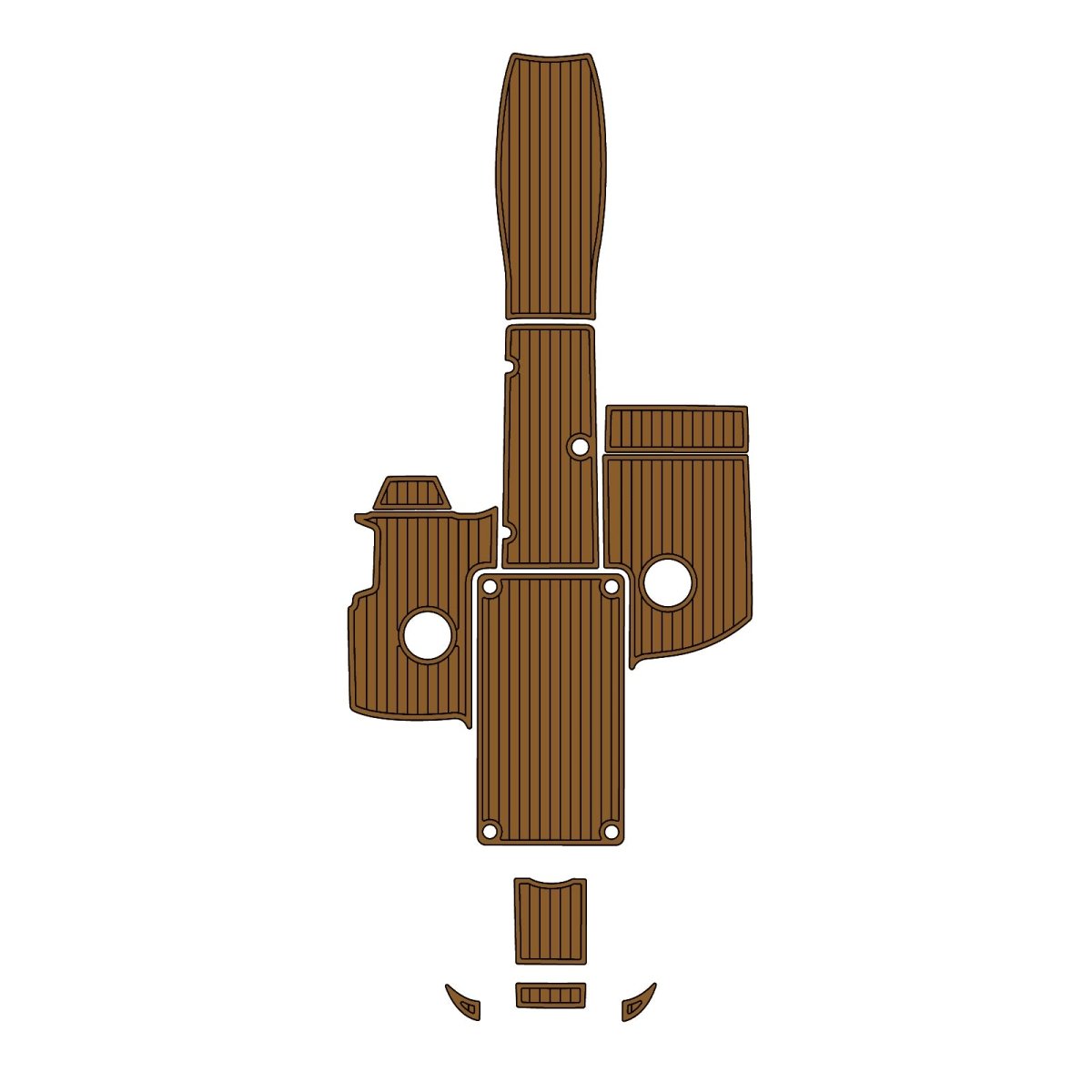 2016 YAMAHA 242 EVA Foam Faux Teak Boat Deck MatteMarine Flooring Marine Boat Decking Carpet Leaf Yacht Vehicle Pad - HJDECK