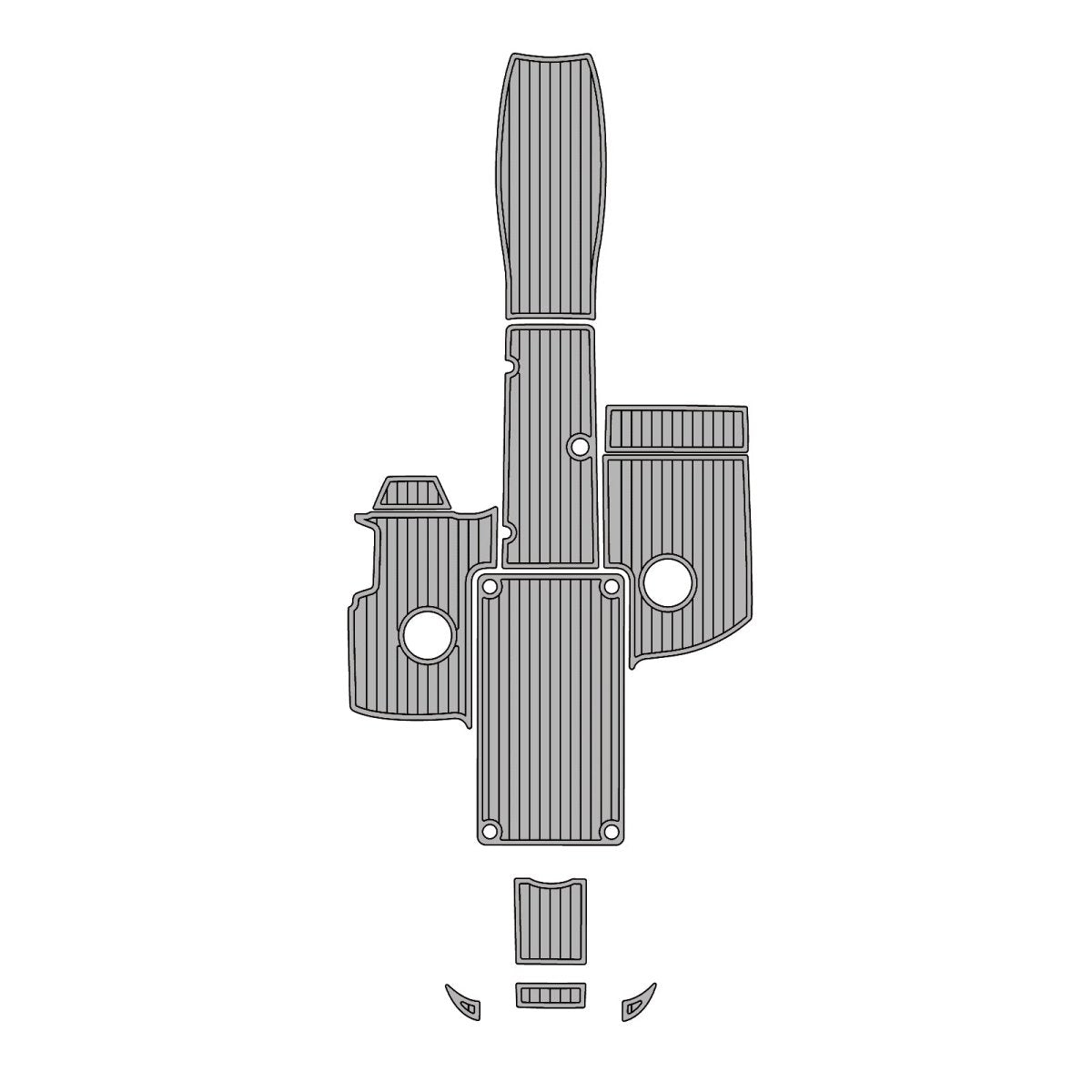 2016 YAMAHA 242 EVA Foam Faux Teak Boat Deck MatteMarine Flooring Marine Boat Decking Carpet Leaf Yacht Vehicle Pad - HJDECK