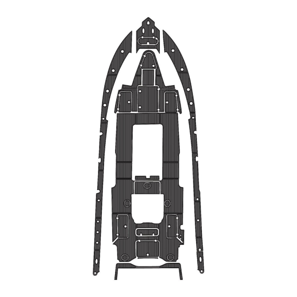 2016 Yellowfin Offshore 39 EVA Foam Faux Teak Boat Deck MatteMarine Flooring Marine Boat Decking Carpet Leaf Yacht Vehicle Pad - HJDECK