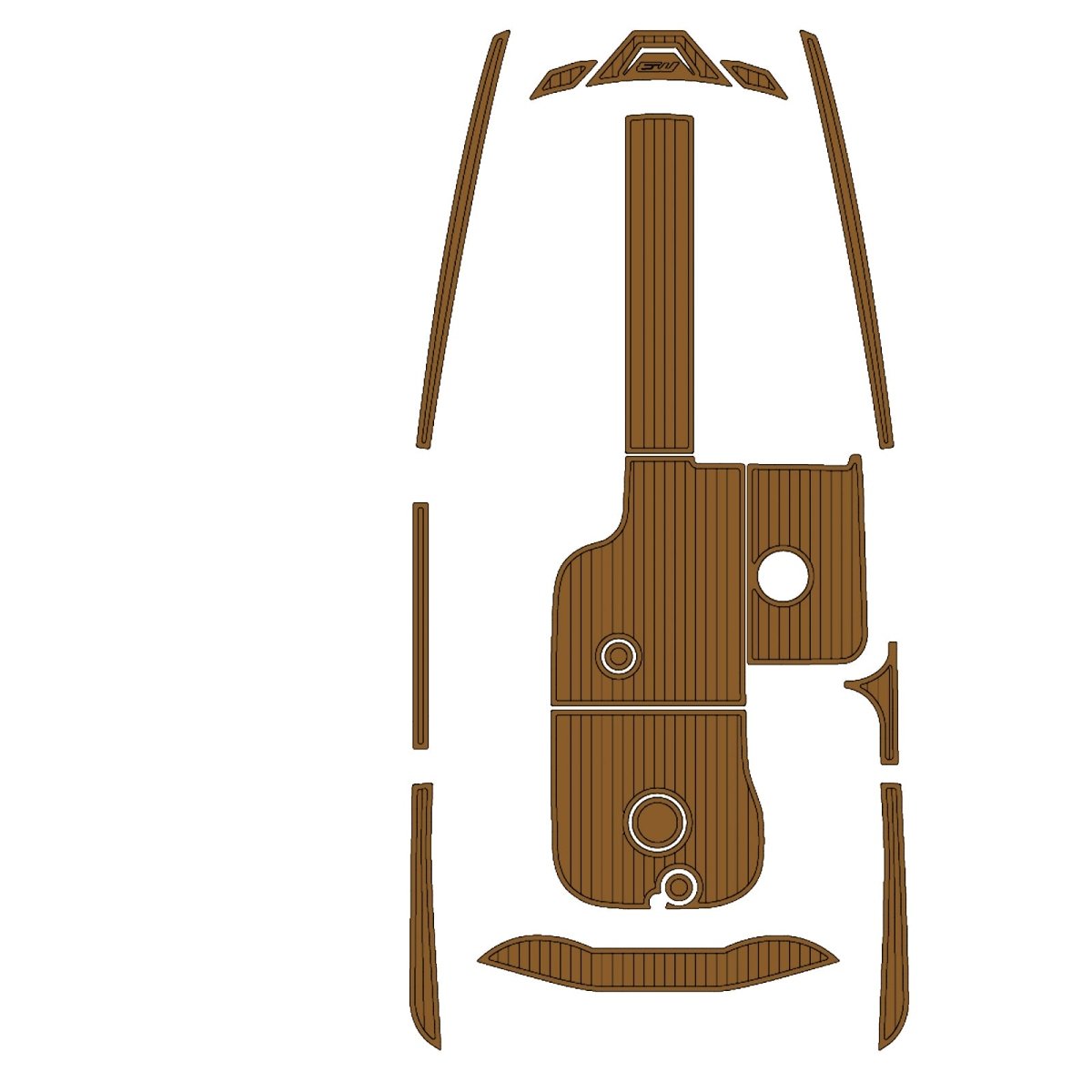 ２０１６－２０１７　ＭＢ　ＳＰＯＲＴＳ　Ｆ２４ EVA Foam Faux Teak Boat Deck MatteMarine Flooring Marine Boat Decking Carpet Leaf Yacht Vehicle Pad - HJDECK