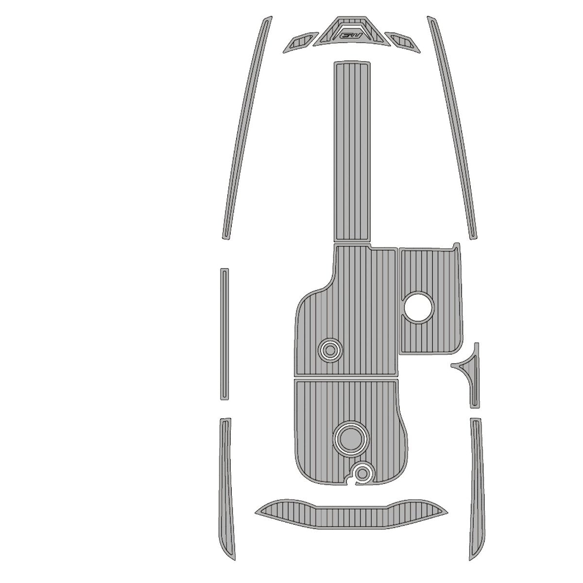 ２０１６－２０１７　ＭＢ　ＳＰＯＲＴＳ　Ｆ２４ EVA Foam Faux Teak Boat Deck MatteMarine Flooring Marine Boat Decking Carpet Leaf Yacht Vehicle Pad - HJDECK