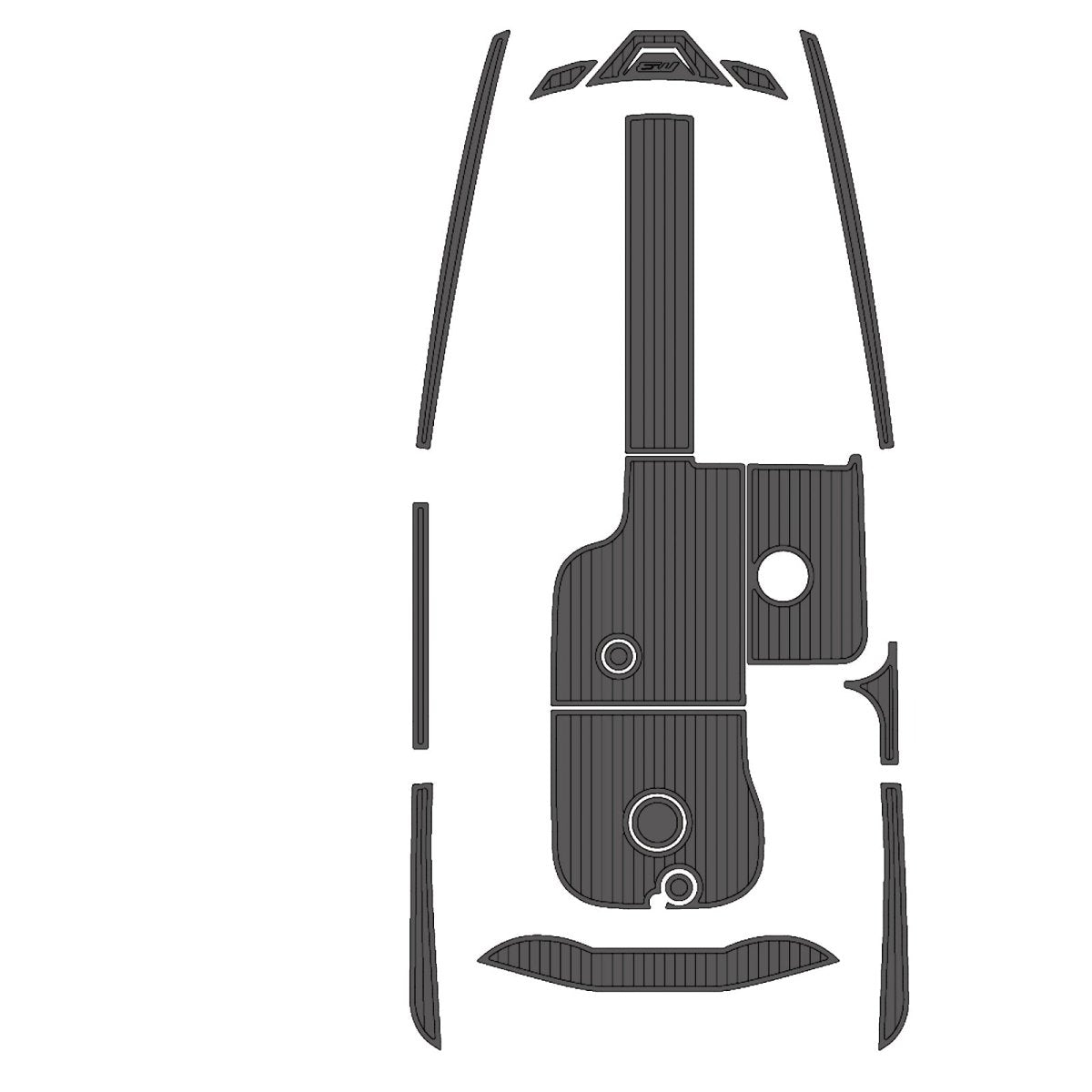 ２０１６－２０１７　ＭＢ　ＳＰＯＲＴＳ　Ｆ２４ EVA Foam Faux Teak Boat Deck MatteMarine Flooring Marine Boat Decking Carpet Leaf Yacht Vehicle Pad - HJDECK