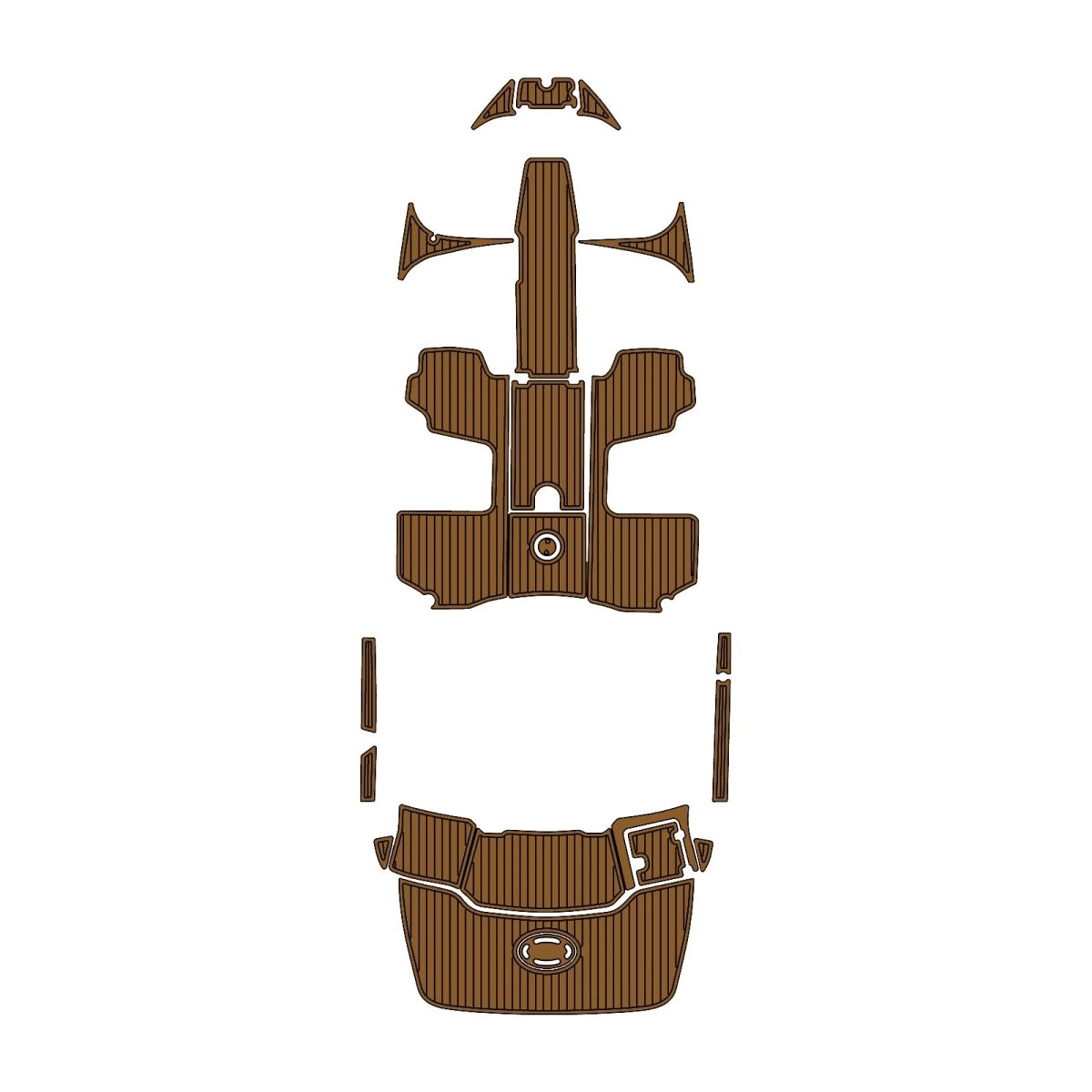 2017 Chaparral 21 H2O Deluxe EVA Foam Faux Teak Boat Deck MatteMarine Flooring Marine Boat Decking Carpet Leaf Yacht Vehicle Pad - HJDECK