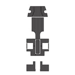 2017 TAHITI OFFSHORE 21 INBOARD VERSION 1 EVA Foam Faux Teak Boat Deck MatteMarine Flooring Marine Boat Decking Carpet Leaf Yacht Vehicle Pad - HJDECK