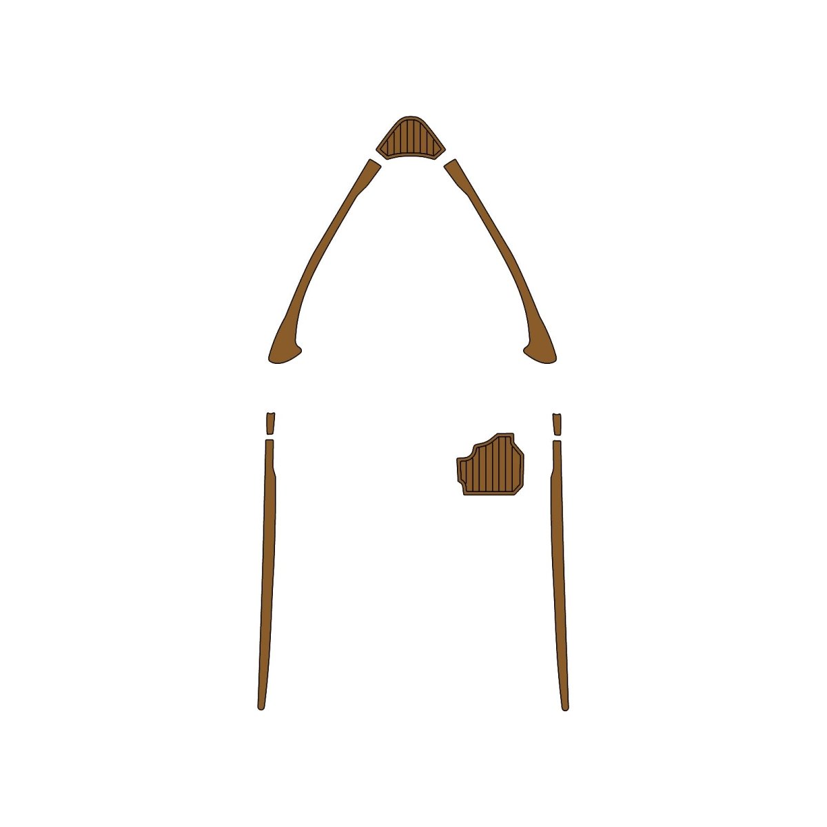 2018 Sanger 237 SX EVA Foam Faux Teak Boat Deck MatteMarine Flooring Marine Boat Decking Carpet Leaf Yacht Vehicle Pad - HJDECK