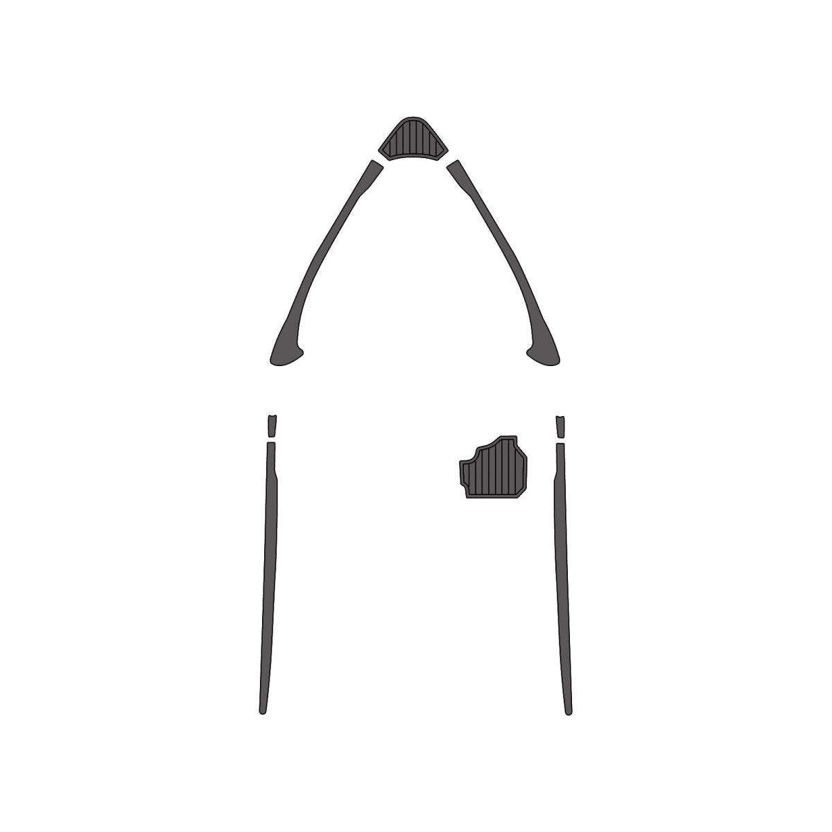 2018 Sanger 237 SX EVA Foam Faux Teak Boat Deck MatteMarine Flooring Marine Boat Decking Carpet Leaf Yacht Vehicle Pad - HJDECK