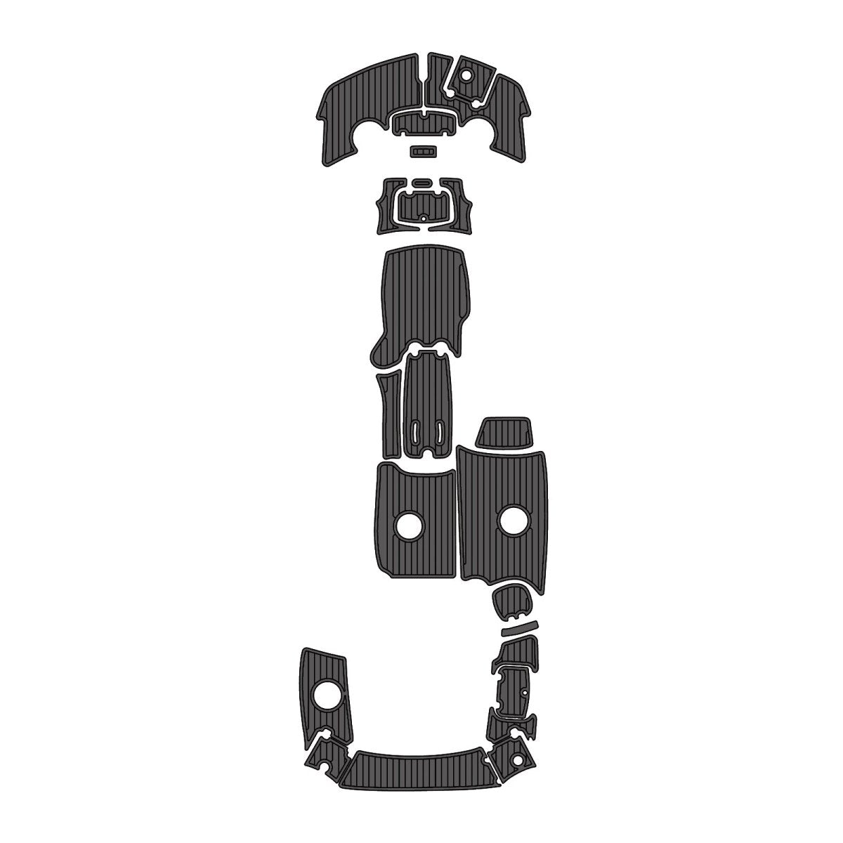 2018 Tahoe 215 XI EVA Foam Faux Teak Boat Deck MatteMarine Flooring Marine Boat Decking Carpet Leaf Yacht Vehicle Pad - HJDECK