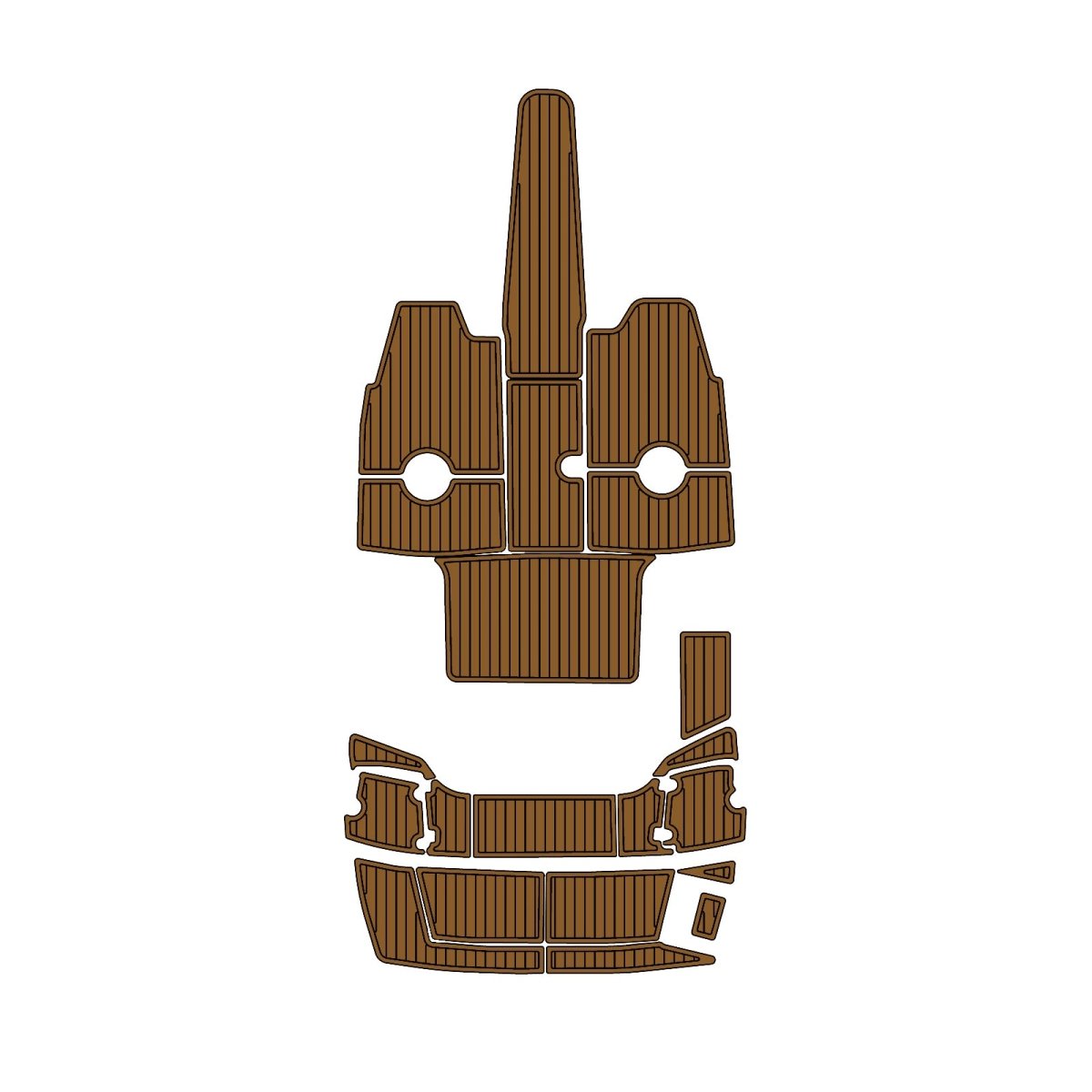 2019 Crownline 205 EVA Foam Faux Teak Boat Deck MatteMarine Flooring Marine Boat Decking Carpet Leaf Yacht Vehicle Pad - HJDECK