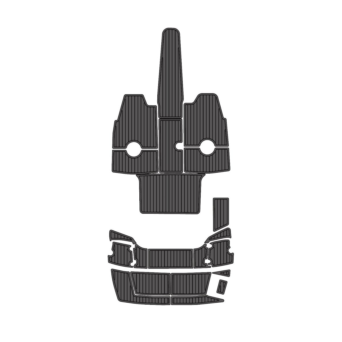 2019 Crownline 205 EVA Foam Faux Teak Boat Deck MatteMarine Flooring Marine Boat Decking Carpet Leaf Yacht Vehicle Pad - HJDECK