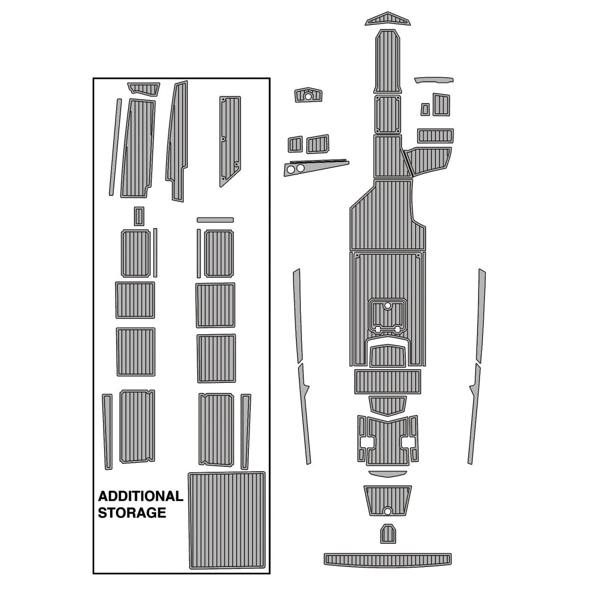 2019 Tige ZX5 EVA Foam Faux Teak Boat Deck MatteMarine Flooring Marine Boat Decking Carpet Leaf Yacht Vehicle Pad - HJDECK