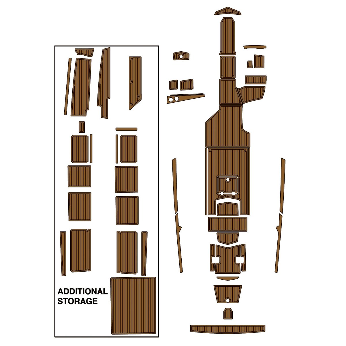 2019 Tige ZX5 EVA Foam Faux Teak Boat Deck MatteMarine Flooring Marine Boat Decking Carpet Leaf Yacht Vehicle Pad - HJDECK