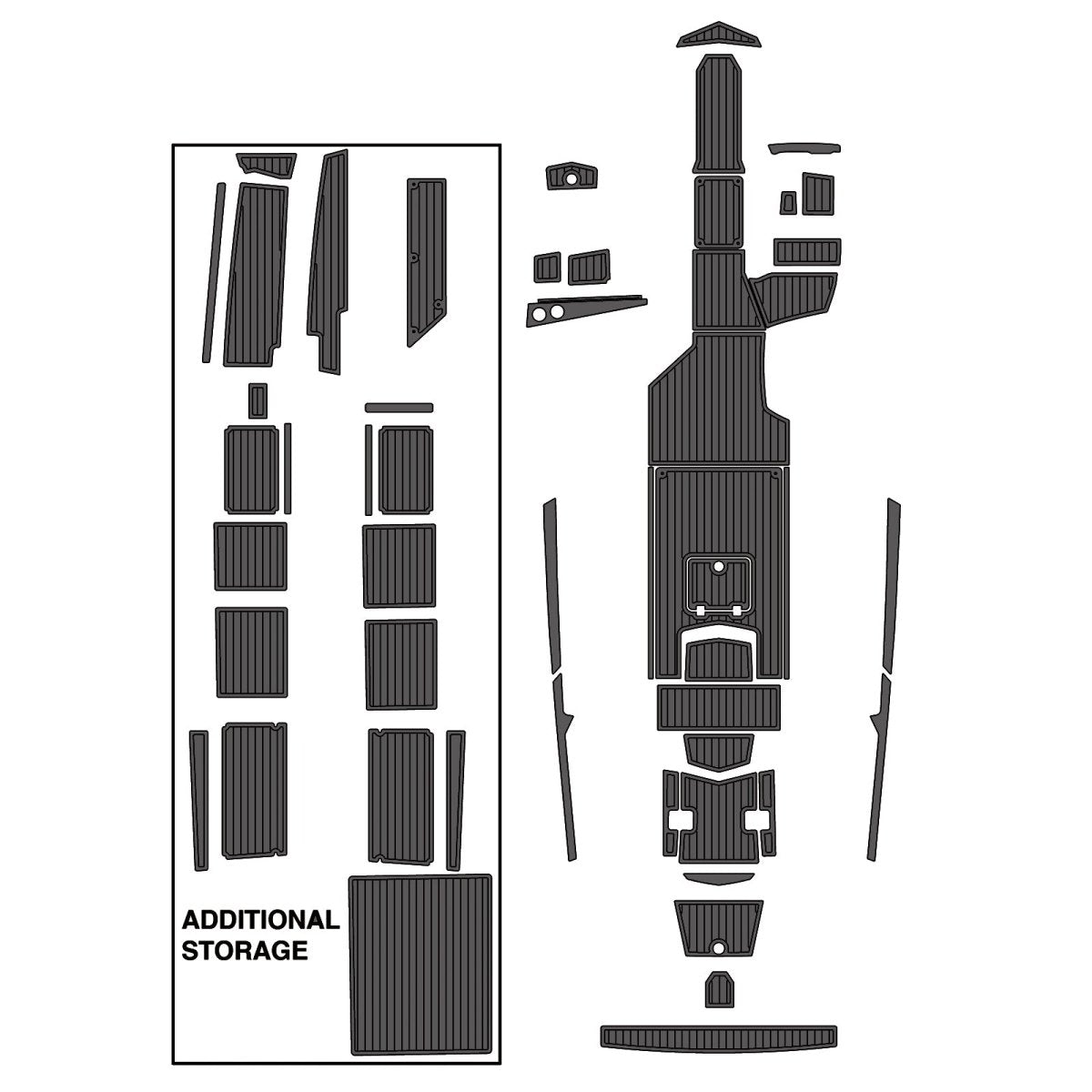 2019 Tige ZX5 EVA Foam Faux Teak Boat Deck MatteMarine Flooring Marine Boat Decking Carpet Leaf Yacht Vehicle Pad - HJDECK