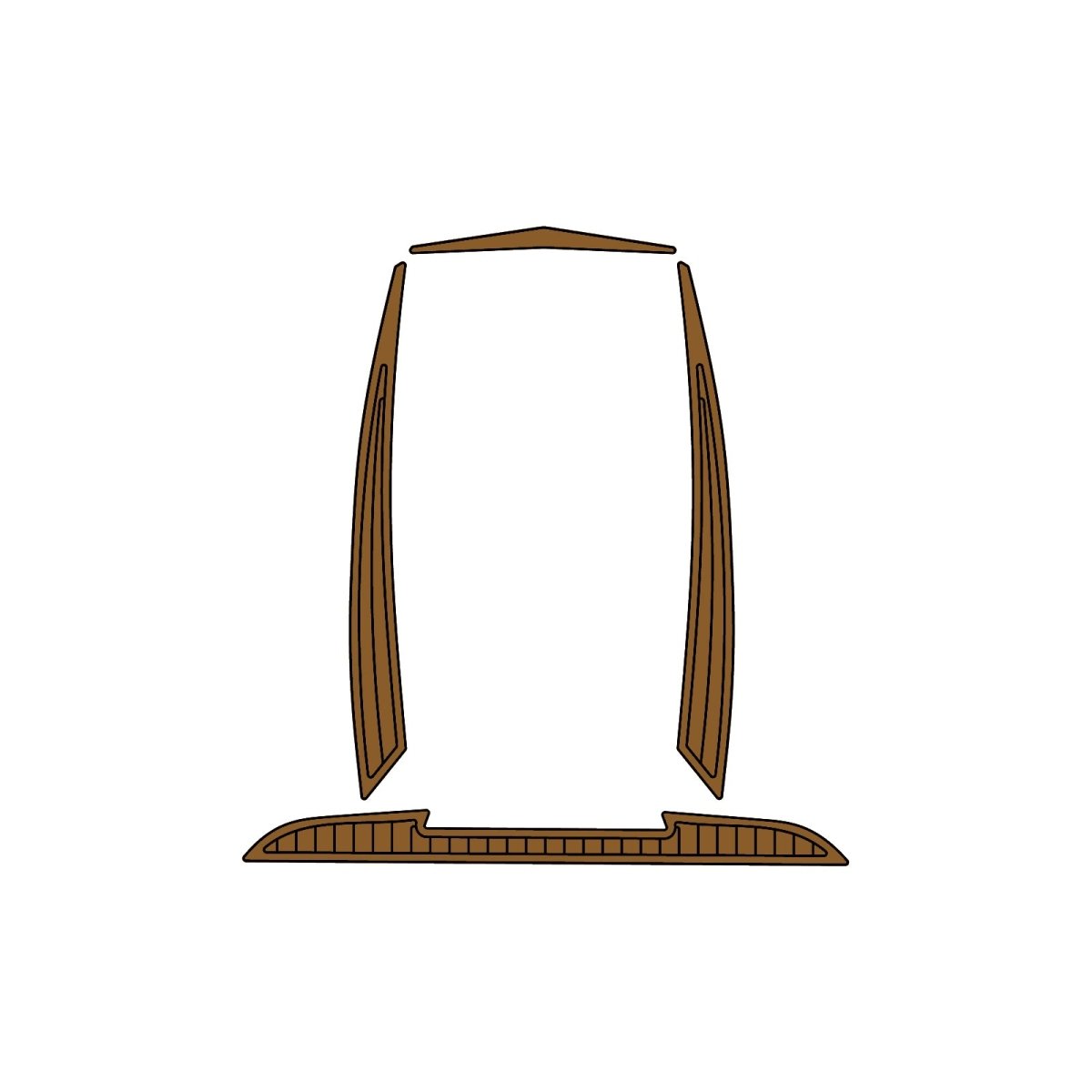 2020 Tige 23ZX EVA Foam Faux Teak Boat Deck MatteMarine Flooring Marine Boat Decking Carpet Leaf Yacht Vehicle Pad - HJDECK