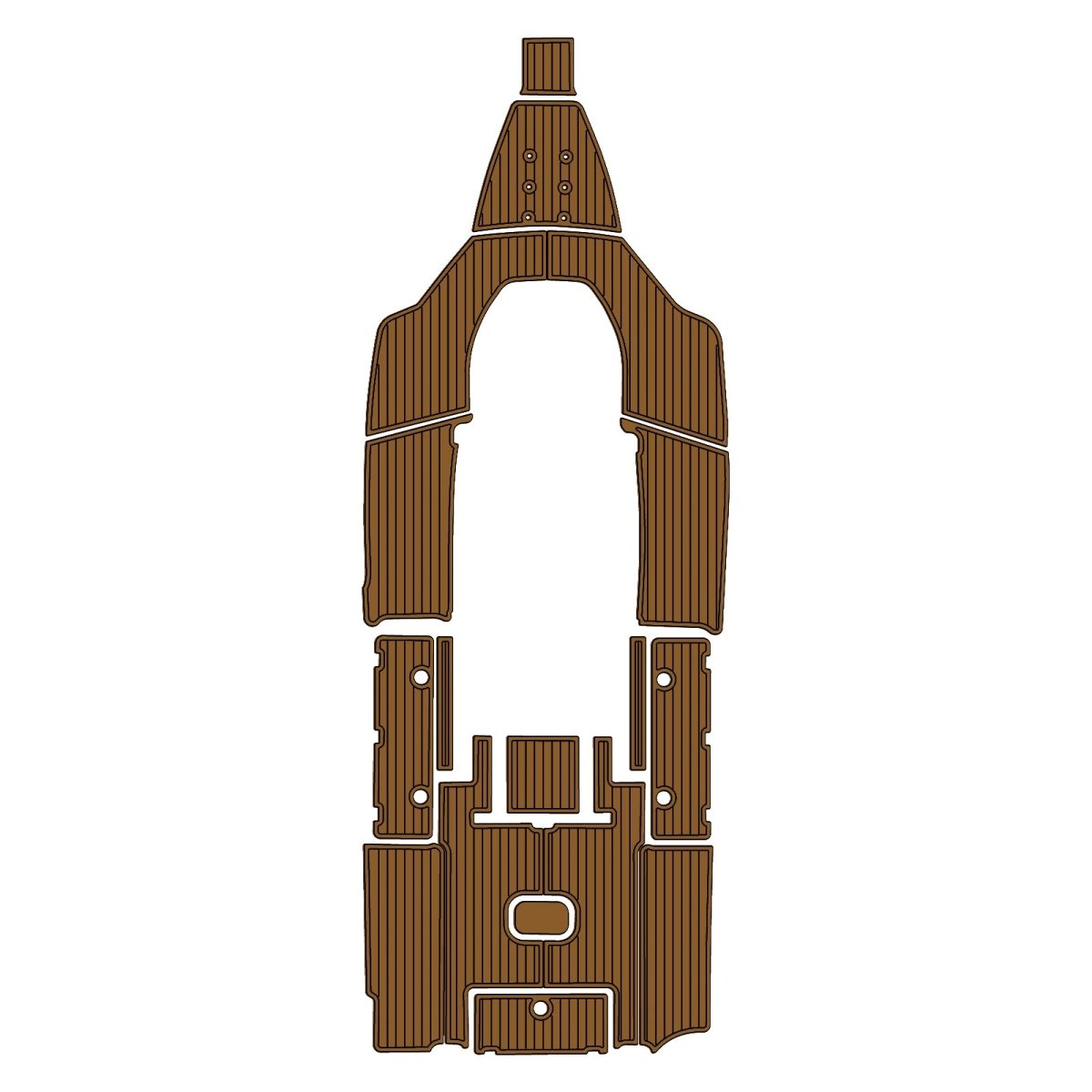 2022 Tidewater 272 CC EVA Foam Faux Teak Boat Deck MatteMarine Flooring Marine Boat Decking Carpet Leaf Yacht Vehicle Pad - HJDECK