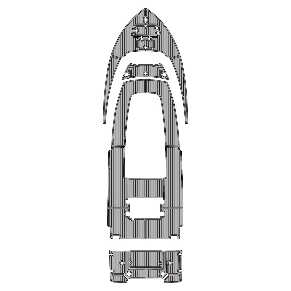 2023 Sportsman 247OE Bay Boat EVA Foam Faux Teak Boat Deck MatteMarine Flooring Marine Boat Decking Carpet Leaf Yacht Vehicle Pad - HJDECK