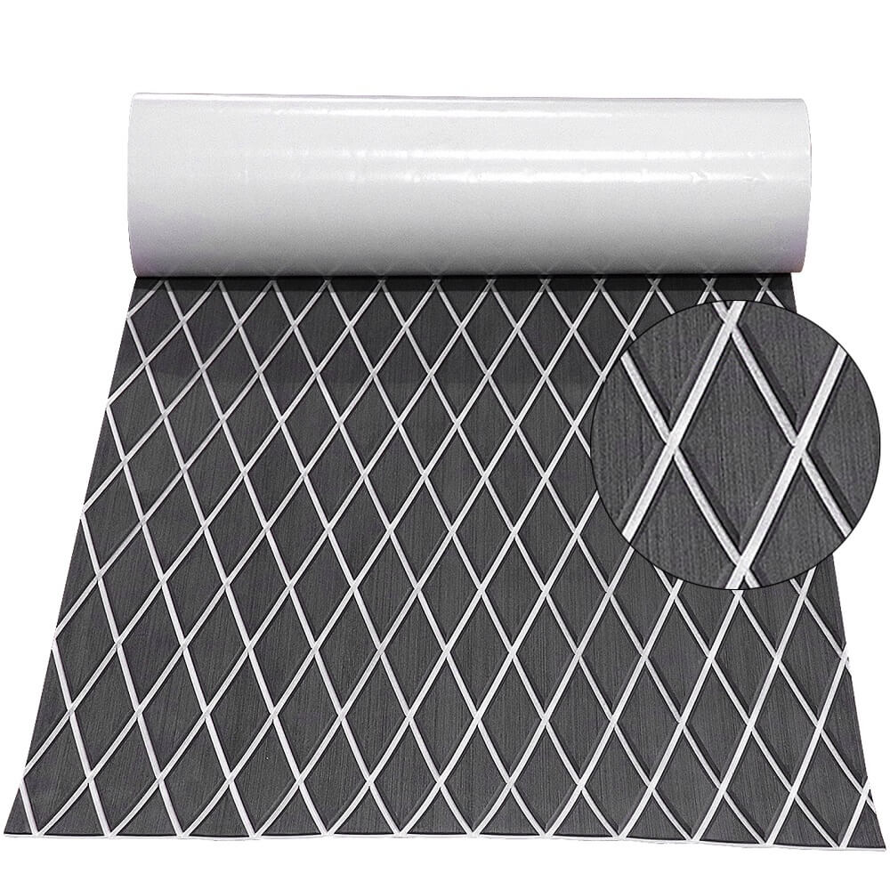 EVA Foam Boat Flooring Decking Sheet Marine Mat Diamond Shape Non-Slip and Self-Adhesive Flooring for Motorboat RV Yacht Kayak Swimming Pool Sea Deck Pad - HJDECK