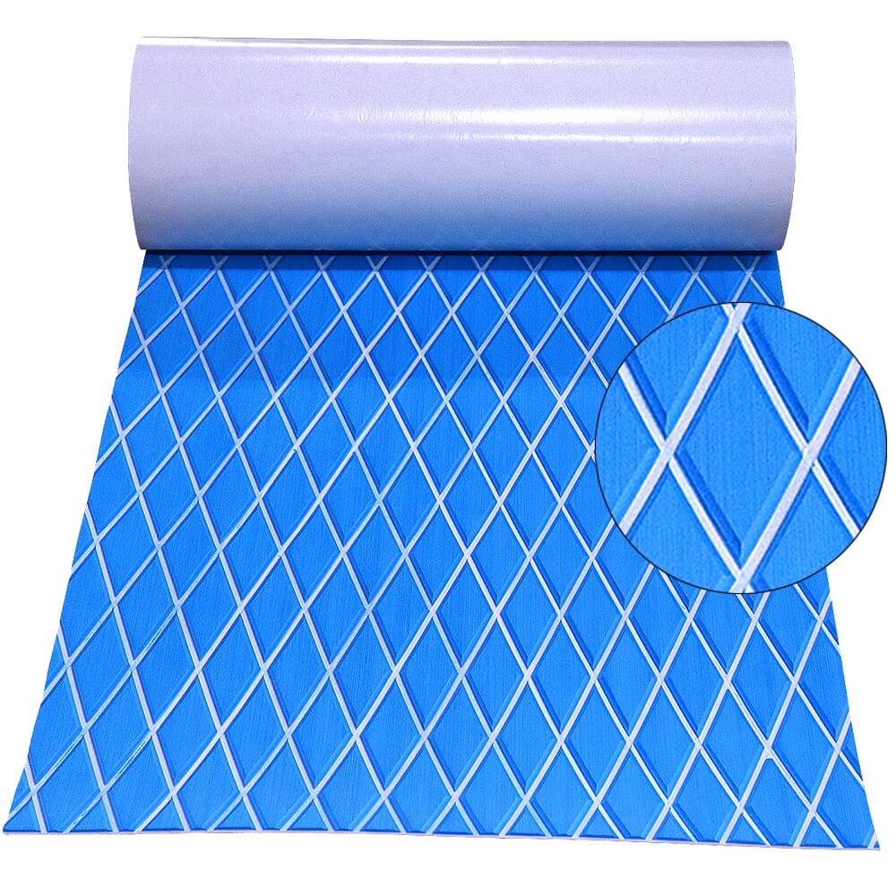 EVA Foam Boat Flooring Decking Sheet Pad Diamond Pattern Anti-Skid Faux Teak Marine Flooring Mat for Yacht Motorboat RV Yacht Swimming Pool Cooler Tops - HJDECK