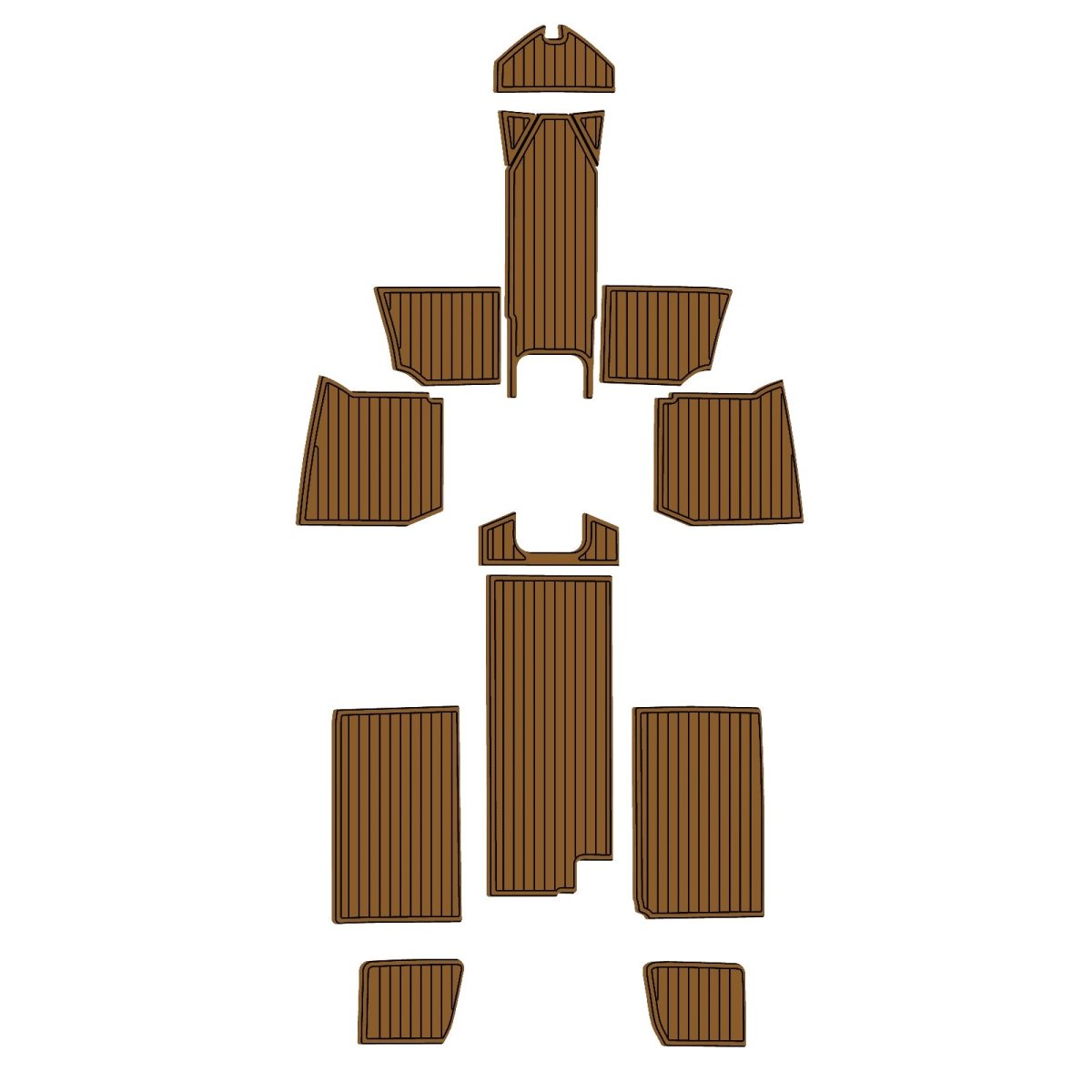 SeaRay 200 EVA Foam Faux Teak Boat Deck MatteMarine Flooring Marine Boat Decking Carpet Leaf Yacht Vehicle Pad - HJDECK