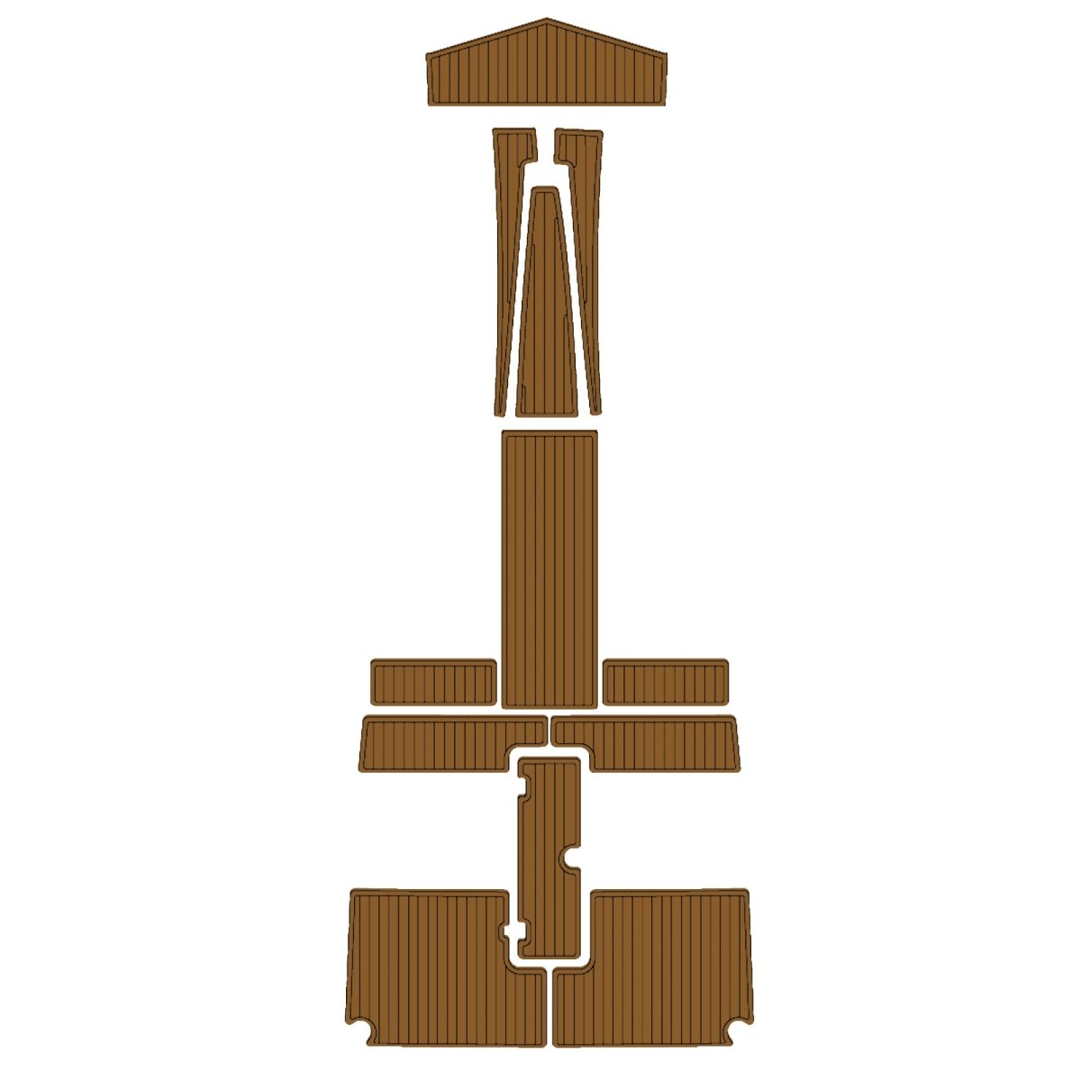 SHOCKWAVE 26 CAT EVA Foam Faux Teak Boat Deck MatteMarine Flooring Marine Boat Decking Carpet Leaf Yacht Vehicle Pad - HJDECK