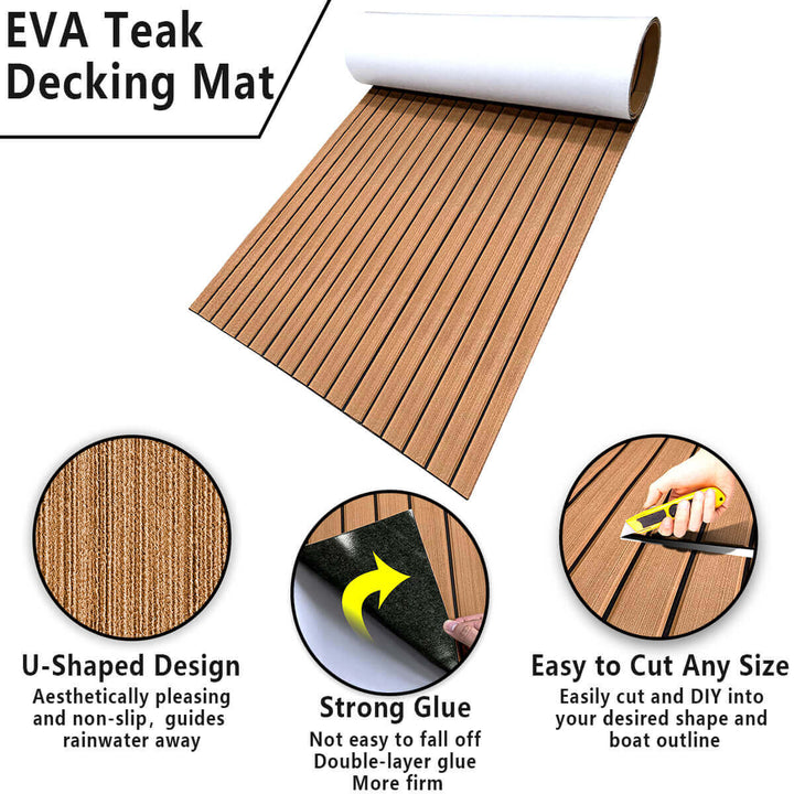 Teak Texture Boat Flooring: Comfortable and Safe Deck Mats - HJDECK