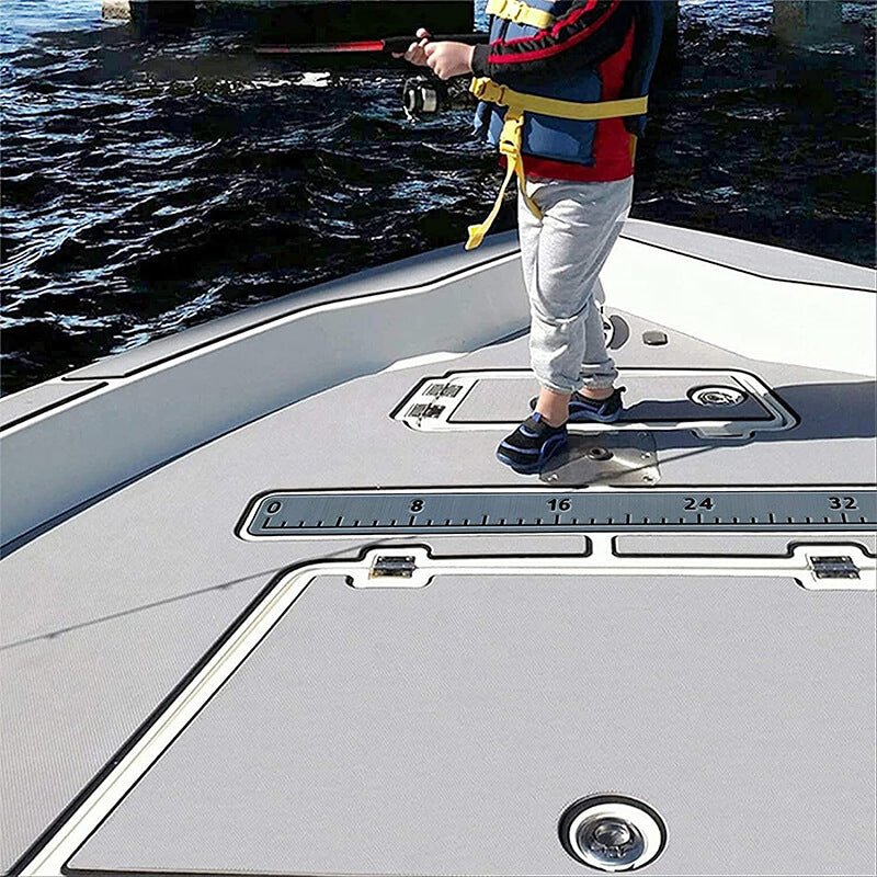 Foam Fish Ruler with Adhesive Backing, EVA Fish Ruler for Boat Accessories  Marine Fishing Measuring Tool, Fish Measuring Tape for Kayak, Fishing Boat,  Cooler Ruler (40 Fish Ruler) A-Light Grey